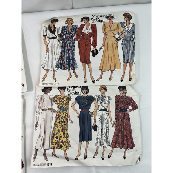 Vtg Vogue Sewing Patterns Karl Lagerfeld Perry Ellis John Anthony Chloe Lot Of 9 - Picture 7 of 8
